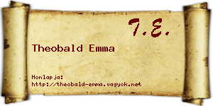 Theobald Emma névjegykártya